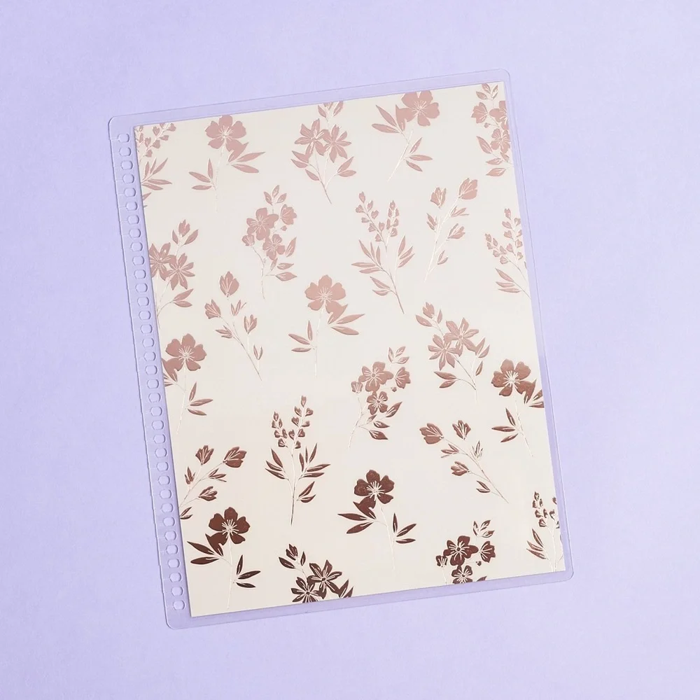 Erin Condren Rose Gold Metallic Garden Floral Interchangeable Cover